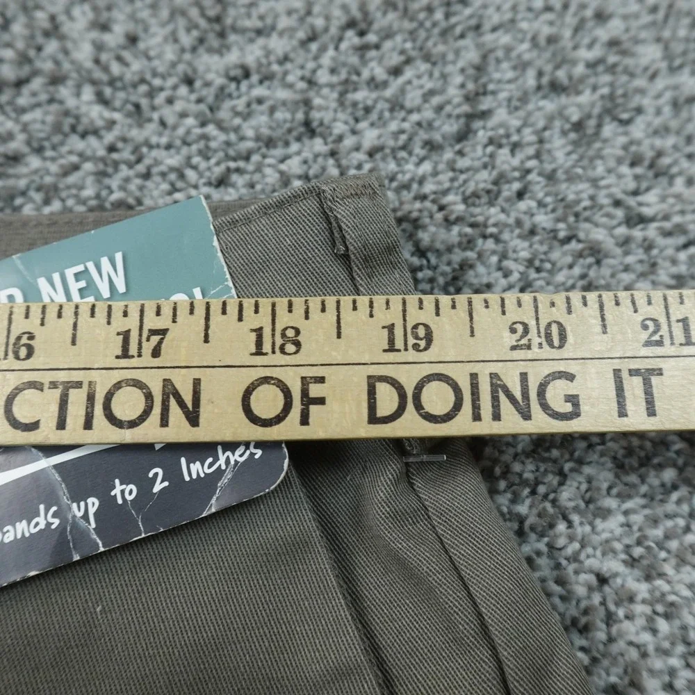 NEW Wrangler Pants Mens 38X32 Brown Comfort Flex Waistband Chino Trouser Stretch